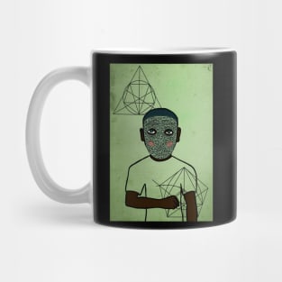 24 NFT: A MaleMask Collectible with Doodle Eyes, Green Skin, and a Unique Davinci Glyph Mug